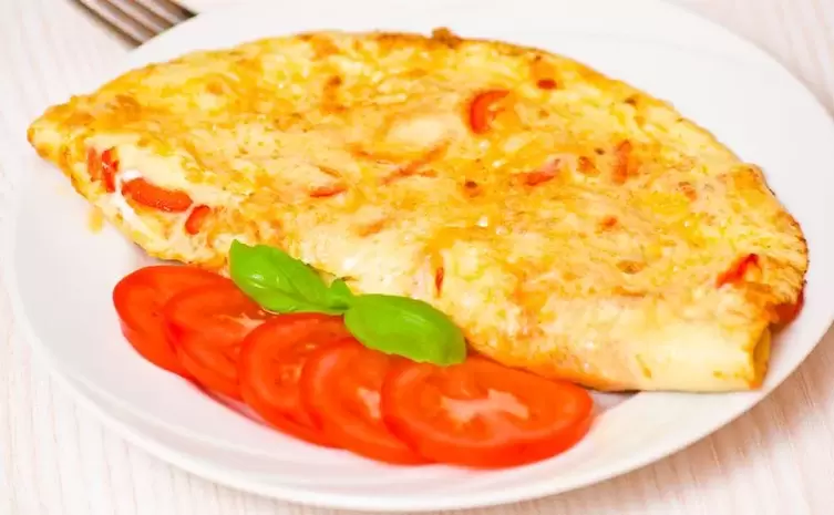 Egg omelet with tomatoes