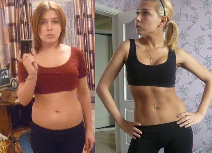 Before and after a carbohydrate-free diet