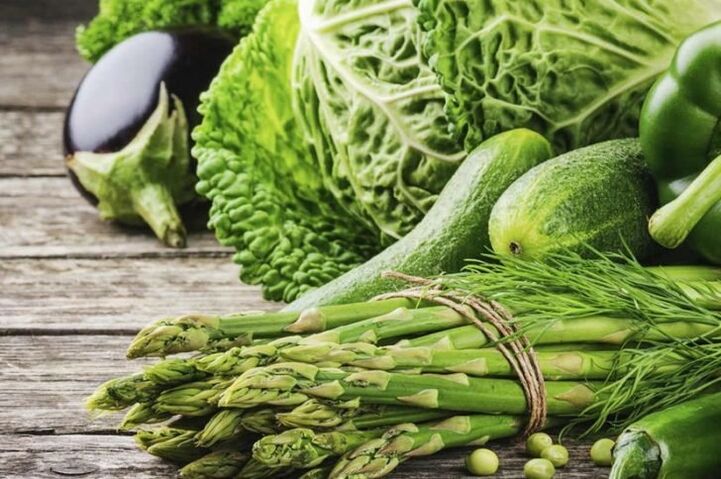 Green vegetables for hypoallergenic diet